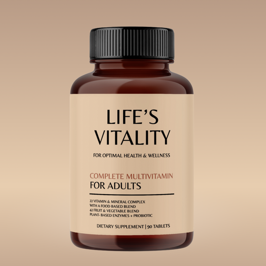 LIFE’S VITALITY Complete Vegan Multivitamin For Adults. 30 Day Supply, 1 Bottle