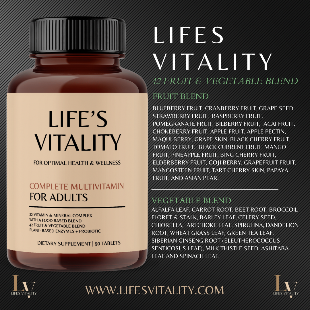 The Original Life’s Vitality All Natural Complete Multivitamin For Adults. 2 Bottles